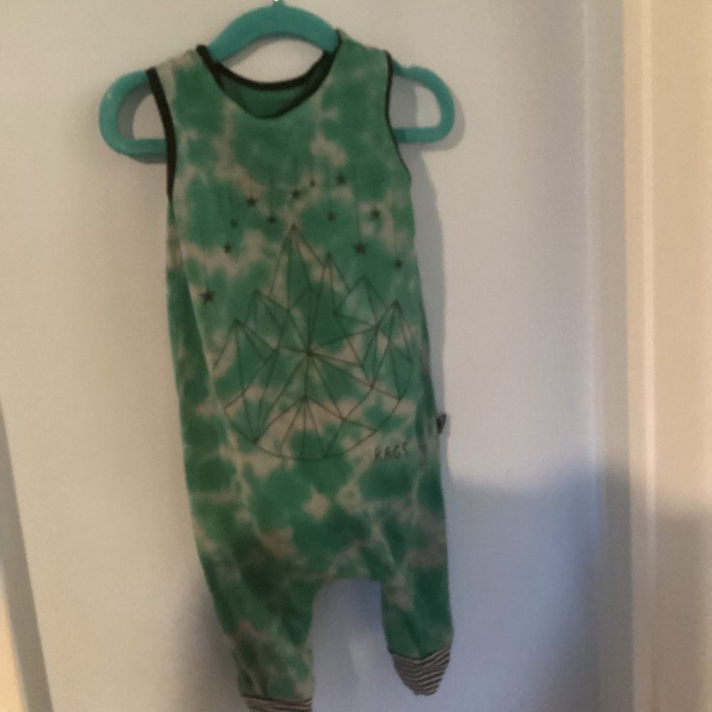 Teal Tie-Dye Kids One Piece